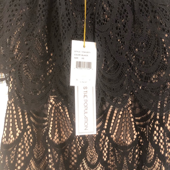 One Shoulder Black Lace Dress - Picture 8 of 8